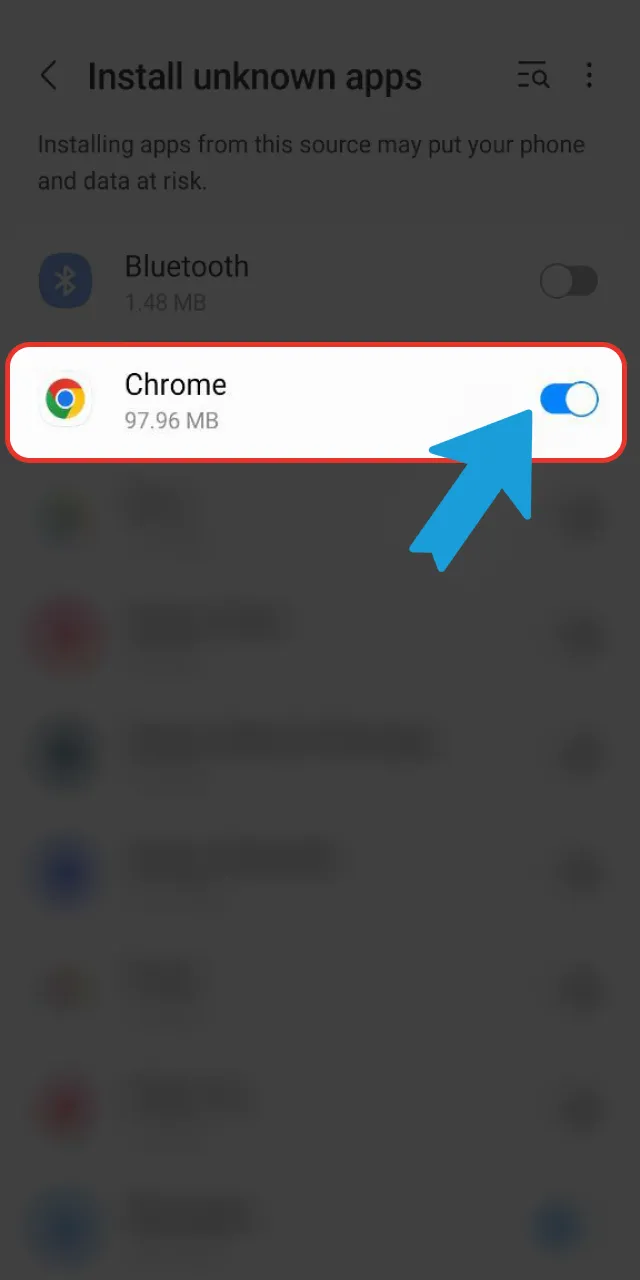 Allow installation from unknown sources on the official Megapari app.