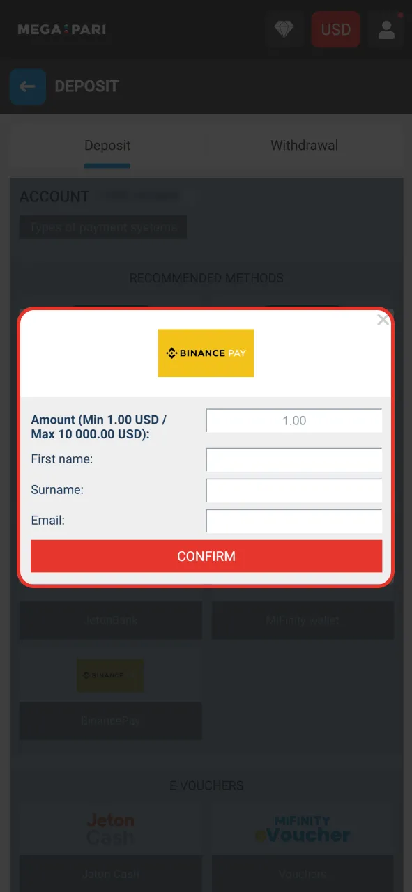 Make a qualifying deposit to receive your official Megapari bonus.