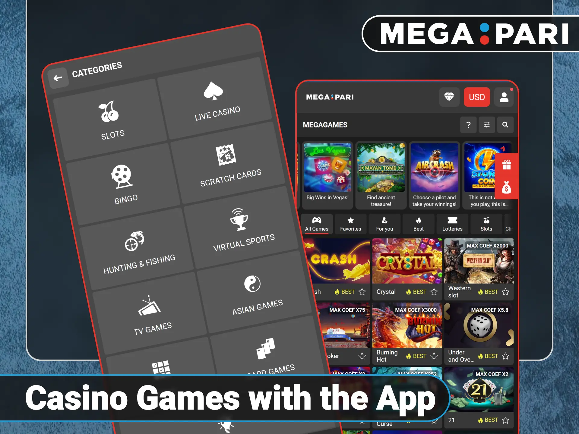 Enjoy mobile optimized casino games on the official Megapari app.