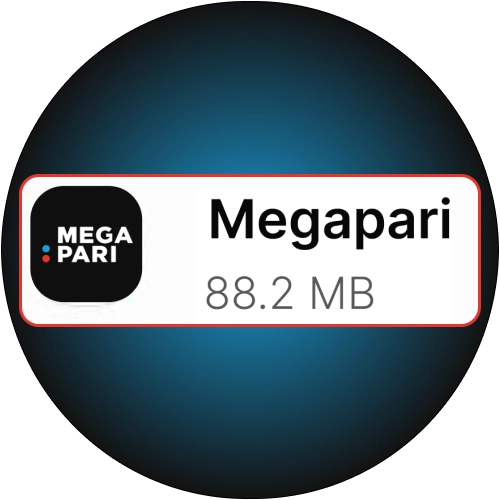 Save mobile data while playing on the official Megapari application.
