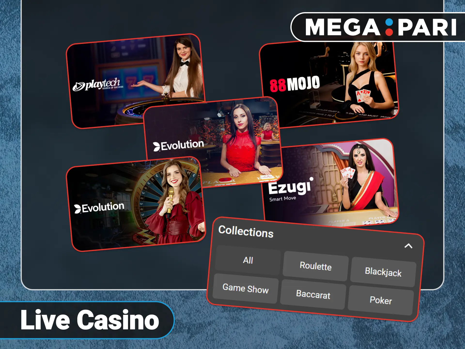 Join professional live dealer rooms on the official Megapari platform.