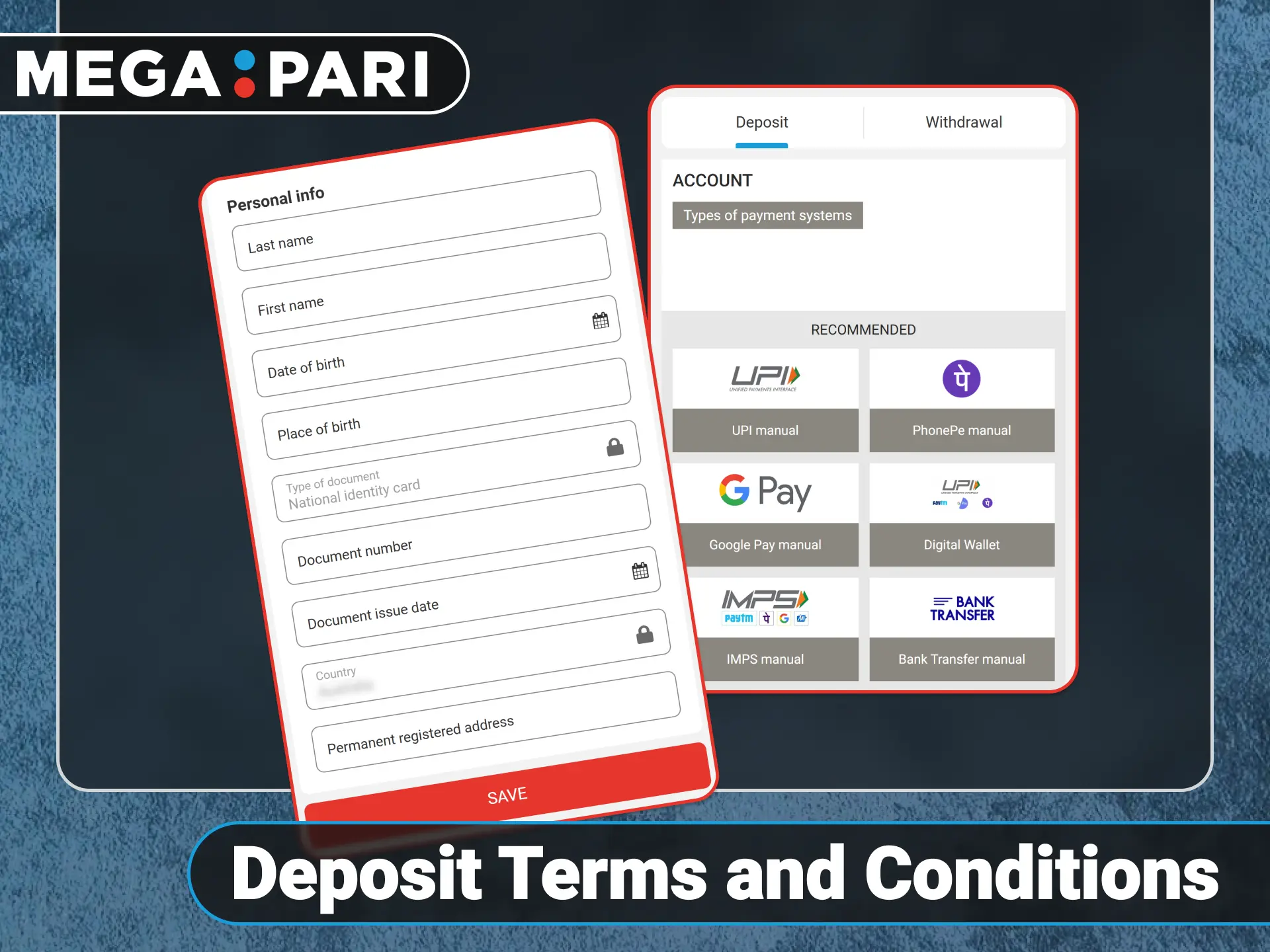Review the important deposit rules on the official Megapari website.