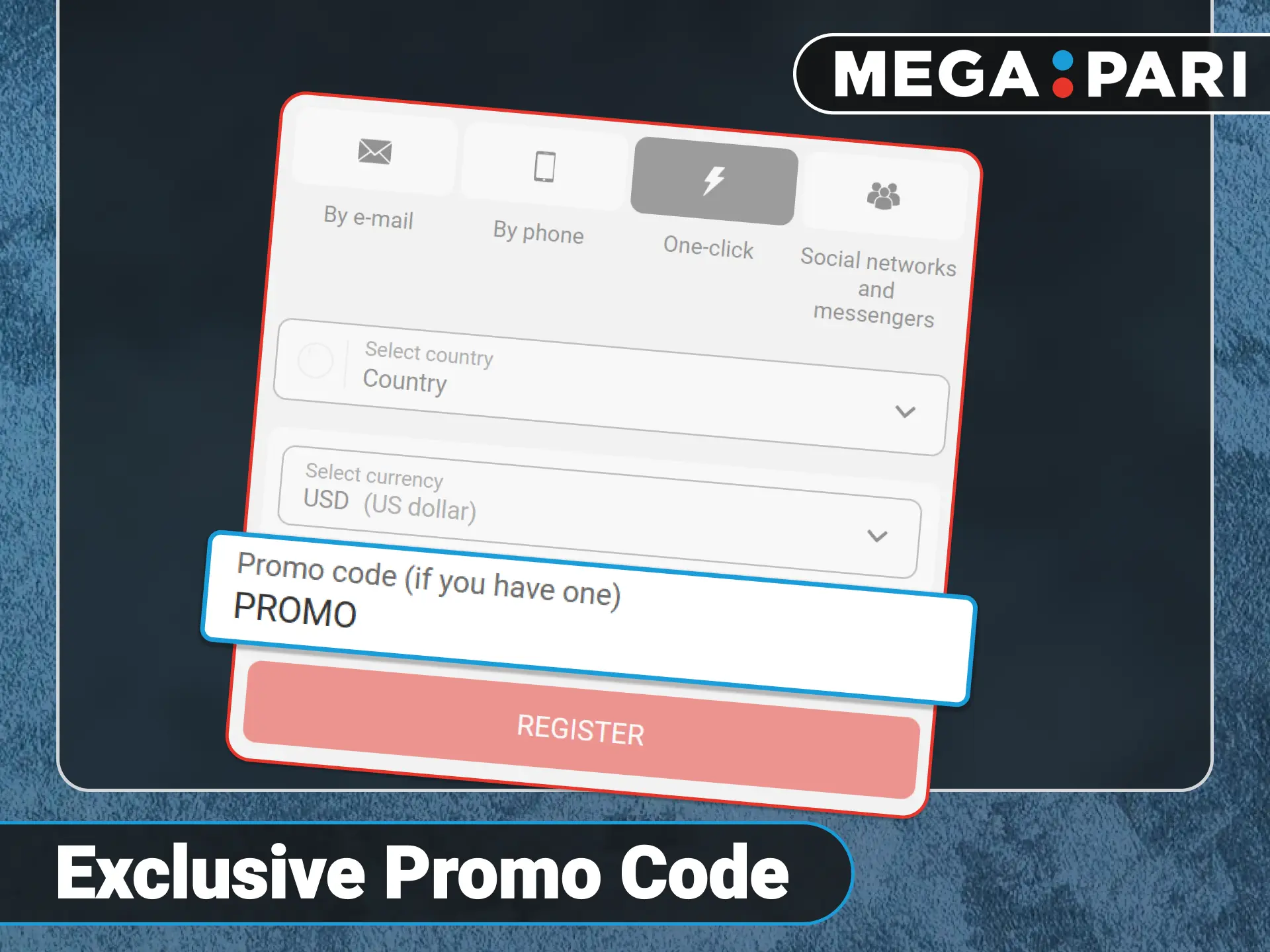 Apply the active promo code on the official Megapari platform.