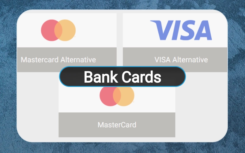Use classic bank cards for payments on official Megapari website.