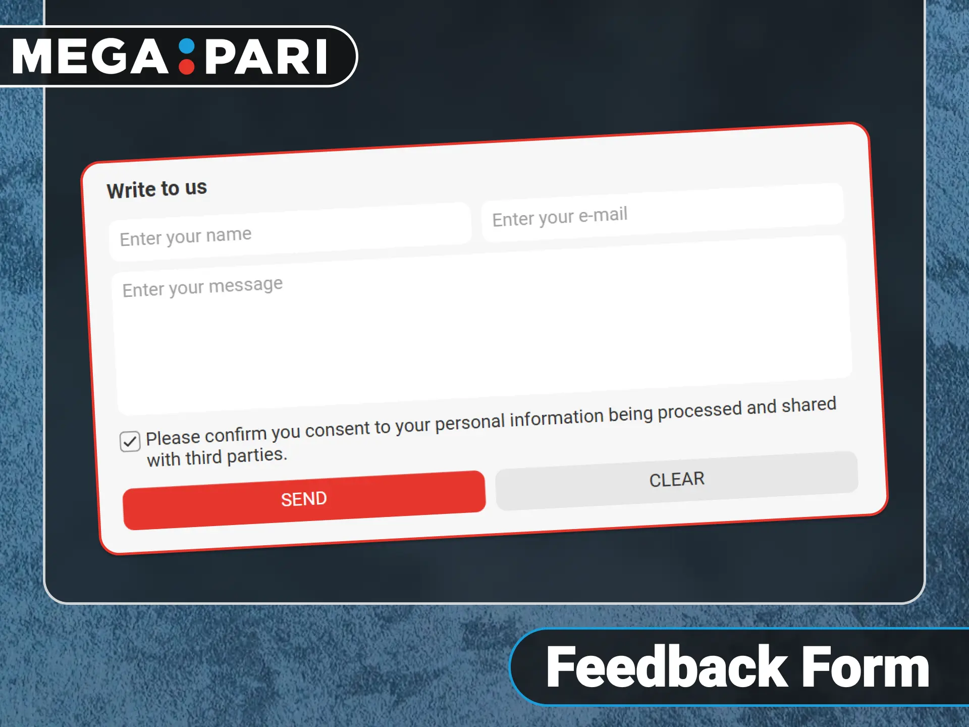 Submit your detailed inquiries through the official Megapari feedback form.