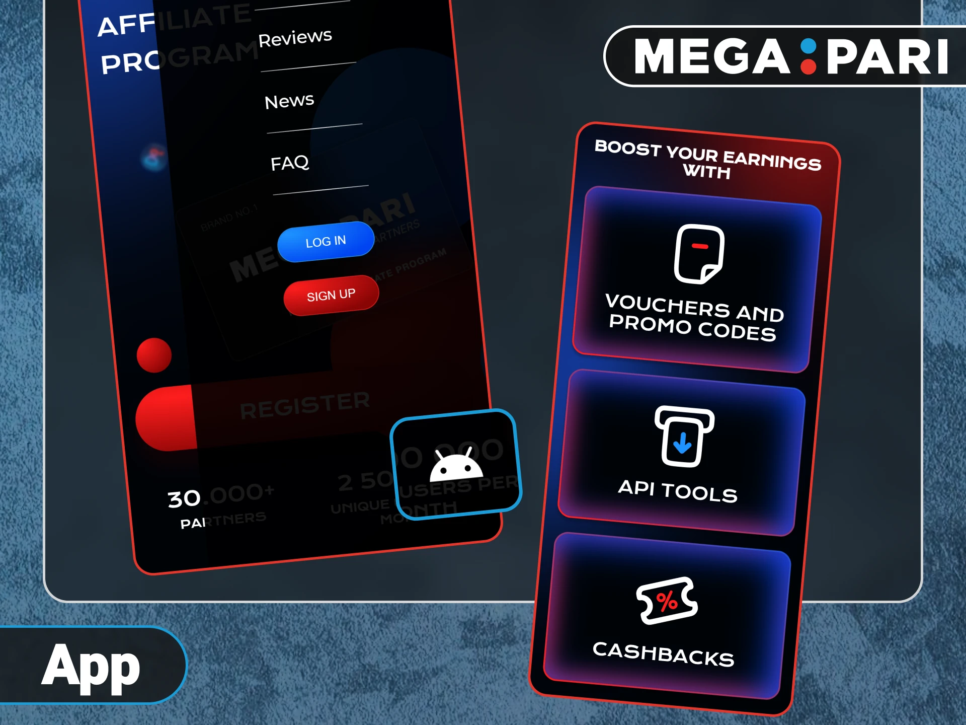 Boost your earnings using specialized affiliate tools including promo codes, API tools, and cashbacks available on the Megapari app.