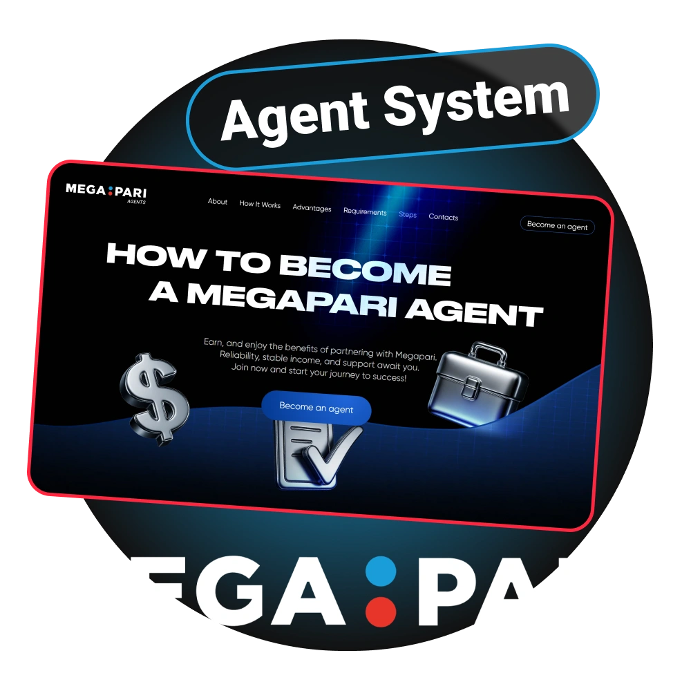Discover how to become a Megapari agent to enjoy stable income and reliability within the agent system.
